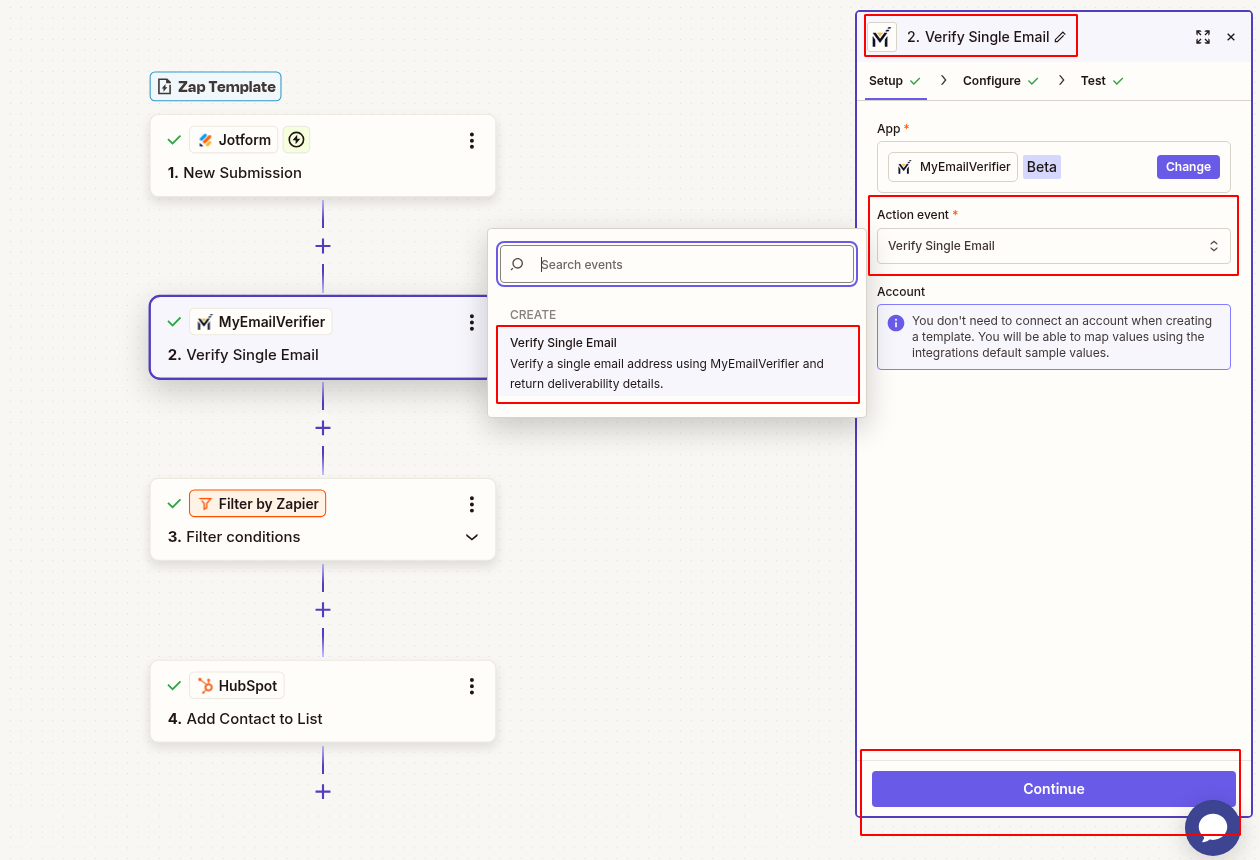 MyEmailVerifier verify JotForm email with field mapping